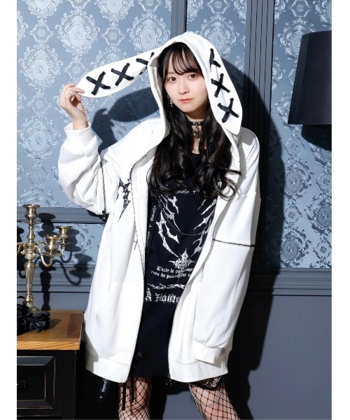 NOEMIE（ノエミー）の「2WAYうさ耳ユニセックスZIP裏毛パーカー