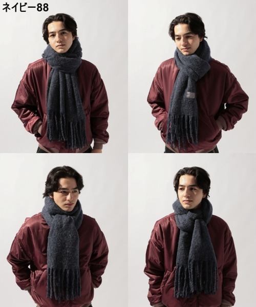 ウール マフラー ブラウン ネイビー~~ 楽天市場】【5色】kobooriza 工房織座 KAWARI かわり織り ウール