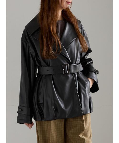 レザーショートトレンチコート《2025Autumn catalog vol.2 item