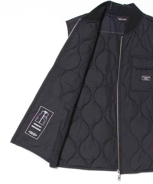 GUESS JEANS(ゲスジーンズ)の「GUESS JEANS GJ QUILTED PUFFER VEST ゲス キルティング・パファーベスト(ダウンベスト・メンズ・ブラック・S/L/M)」の18枚目の写真