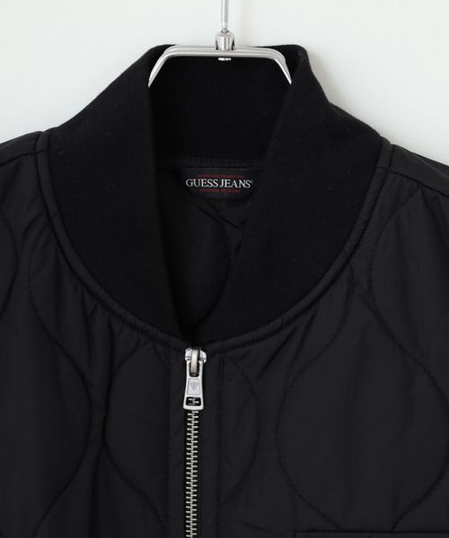 GUESS JEANS(ゲスジーンズ)の「GUESS JEANS GJ QUILTED PUFFER VEST ゲス キルティング・パファーベスト(ダウンベスト・メンズ・ブラック・S/L/M)」の3枚目の写真