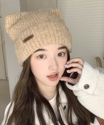 Mayree（メイリー）の「【urge select】《アニマルシリーズ》ネコ耳 もこもこ ニット帽/ニットキャップ【8色展開】（ニットキャップ/ビーニー）」