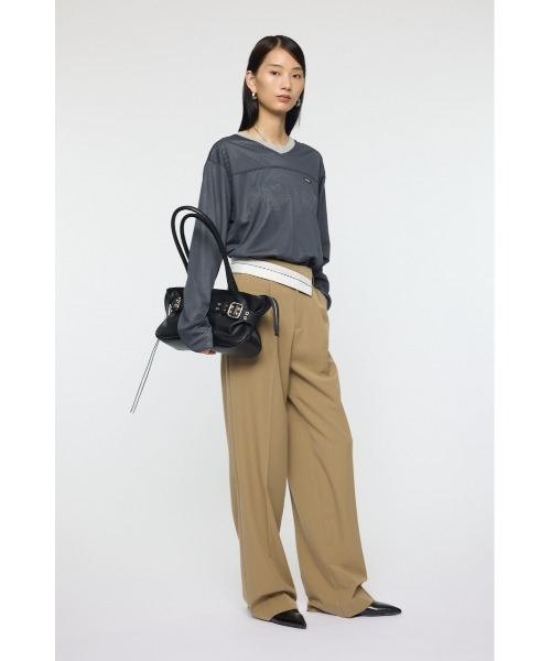 MOUSSY(マウジー)の「TURN OVER BELT トラウザー(スラックス・レディース・ベージュ/ブラック系その他・2/1)」の5枚目の写真