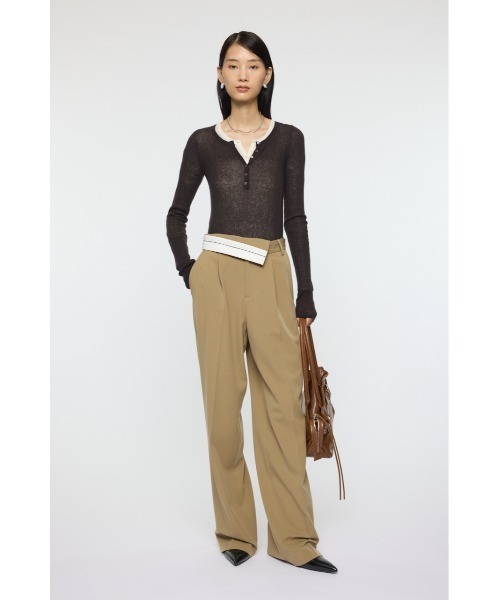 MOUSSY(マウジー)の「TURN OVER BELT トラウザー(スラックス・レディース・ベージュ/ブラック系その他・2/1)」の9枚目の写真