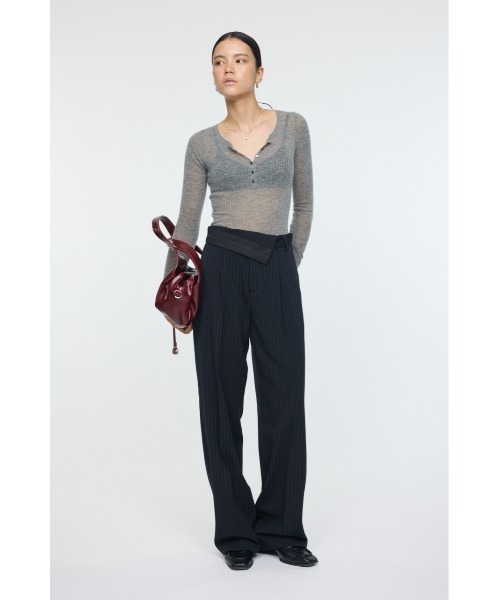 MOUSSY(マウジー)の「TURN OVER BELT トラウザー(スラックス・レディース・ベージュ/ブラック系その他・2/1)」の13枚目の写真