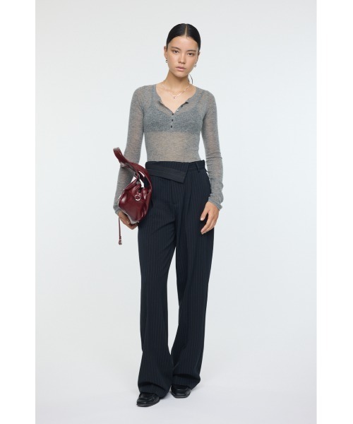 MOUSSY(マウジー)の「TURN OVER BELT トラウザー(スラックス・レディース・ベージュ/ブラック系その他・2/1)」の14枚目の写真