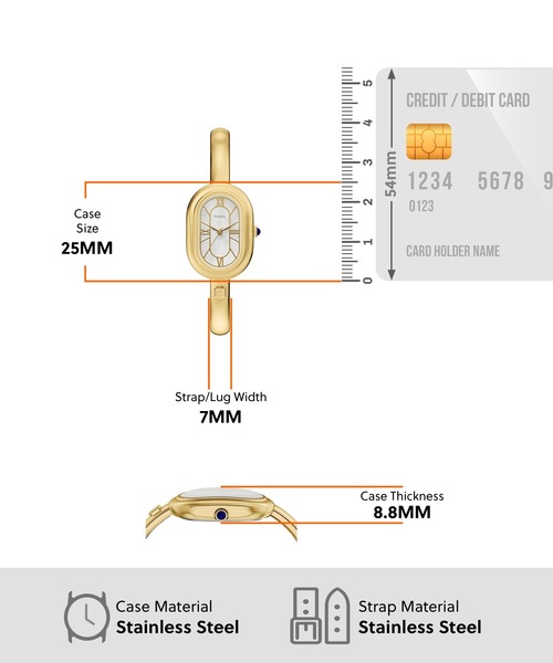 FOSSIL(フォッシル)の「フォッシル 腕時計 レディース アナログ ステンレス ES5444(アナログ腕時計・レディース・ゴールド・FREE)」の5枚目の写真
