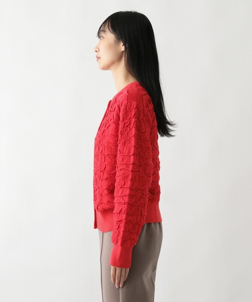 FOUND GOOD（ファウンドグッド）の「フクロジャガードニットCD（カーディガン/ボレロ・レディース・ブラック/アイボリー/レッド系5・S/M/L）」の21枚目の写真