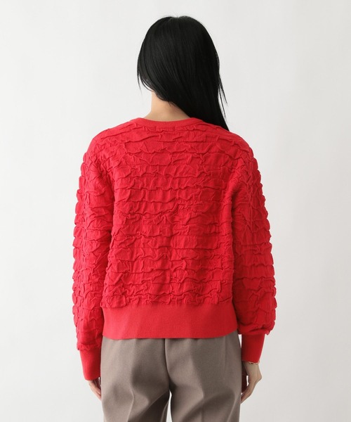 FOUND GOOD（ファウンドグッド）の「フクロジャガードニットCD（カーディガン/ボレロ・レディース・ブラック/アイボリー/レッド系5・S/M/L）」の22枚目の写真