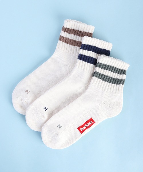 Healthknit（ヘルスニット）の「Healthknit ヘルスニット 底パイル仕様 3足セットソックス（ソックス/靴下・メンズ・グレー系その他/その他/ブラウン系その他/グレー系その他2/その他2/その他1/ホワイト系その他2/その他4/ホワイト系その他/グレー系その他3/その他3・25-27CM）」の2枚目の写真