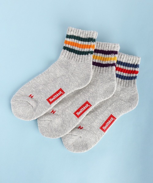 Healthknit（ヘルスニット）の「Healthknit ヘルスニット 底パイル仕様 3足セットソックス（ソックス/靴下・メンズ・グレー系その他/その他/ブラウン系その他/グレー系その他2/その他2/その他1/ホワイト系その他2/その他4/ホワイト系その他/グレー系その他3/その他3・25-27CM）」の5枚目の写真