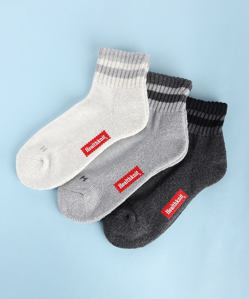 Healthknit（ヘルスニット）の「Healthknit ヘルスニット 底パイル仕様 3足セットソックス（ソックス/靴下・メンズ・グレー系その他/その他/ブラウン系その他/グレー系その他2/その他2/その他1/ホワイト系その他2/その他4/ホワイト系その他/グレー系その他3/その他3・25-27CM）」の12枚目の写真