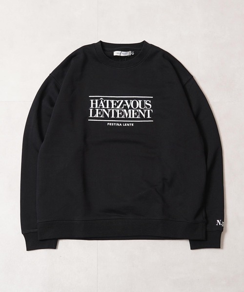 1111clothing(ワンフォークロージング)の「CVC裏毛 ロゴ刺繍 スウェットシャツ / CVC Fleece Logo Embroidered Sweatshirt(スウェット・メンズ・ダークブラウン/アッシュ/ブラック・M/L)」の11枚目の写真