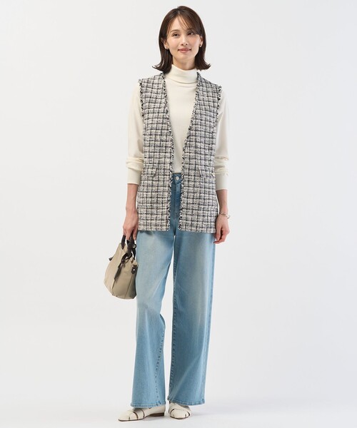 J.PRESS Ladies(J.プレス レディス)の「ファニーツイード ジレ(その他アウター・レディース・ネイビー系5/ベージュ系5・XS)」の5枚目の写真
