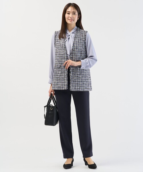 J.PRESS Ladies(J.プレス レディス)の「ファニーツイード ジレ(その他アウター・レディース・ネイビー系5/ベージュ系5・XS)」の6枚目の写真