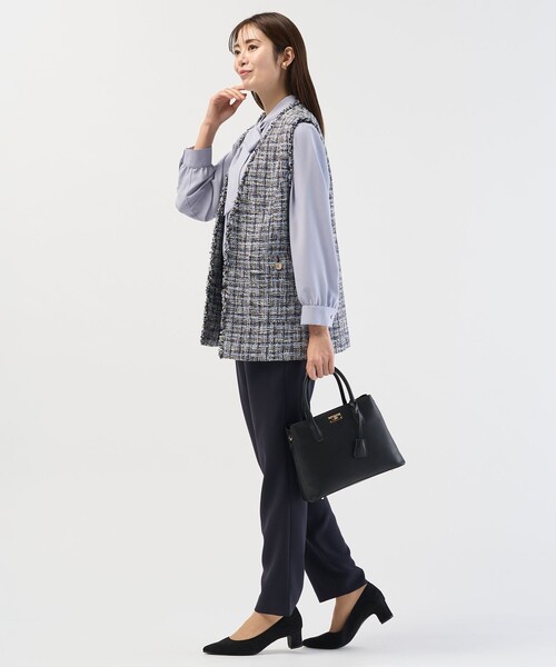 J.PRESS Ladies(J.プレス レディス)の「ファニーツイード ジレ(その他アウター・レディース・ネイビー系5/ベージュ系5・XS)」の7枚目の写真