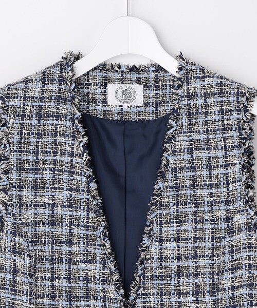 J.PRESS Ladies(J.プレス レディス)の「ファニーツイード ジレ(その他アウター・レディース・ネイビー系5/ベージュ系5・XS)」の12枚目の写真