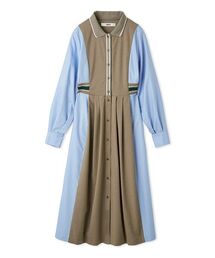 FURFUR | リブコンビシャツワンピース(ワンピース)