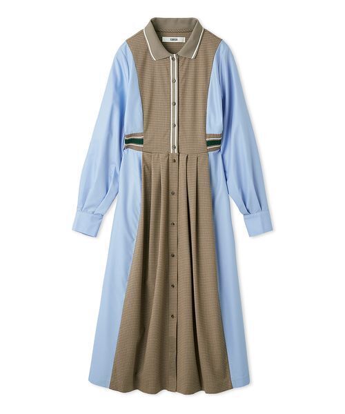 FURFUR（ファーファー）の「リブコンビシャツワンピース（ワンピース