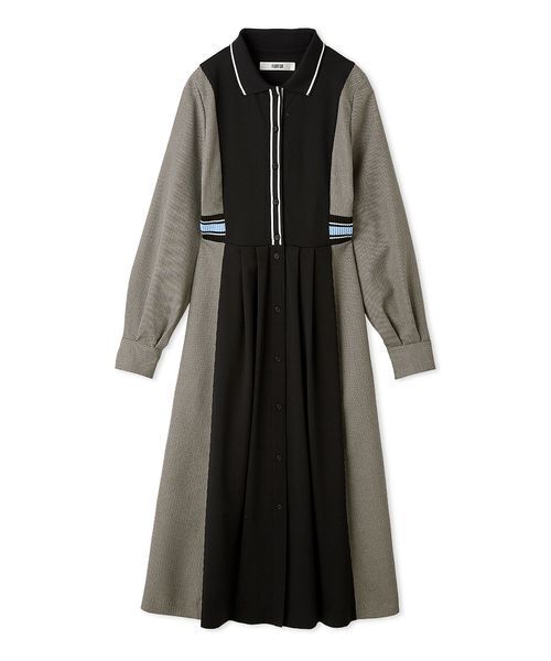 FURFUR（ファーファー）の「リブコンビシャツワンピース（ワンピース
