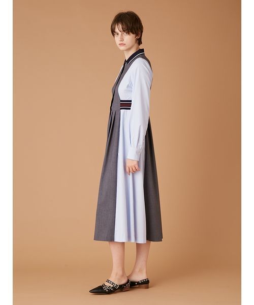 FURFUR（ファーファー）の「リブコンビシャツワンピース（ワンピース