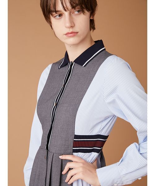FURFUR（ファーファー）の「リブコンビシャツワンピース（ワンピース