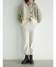 Crushed velour sweat pants