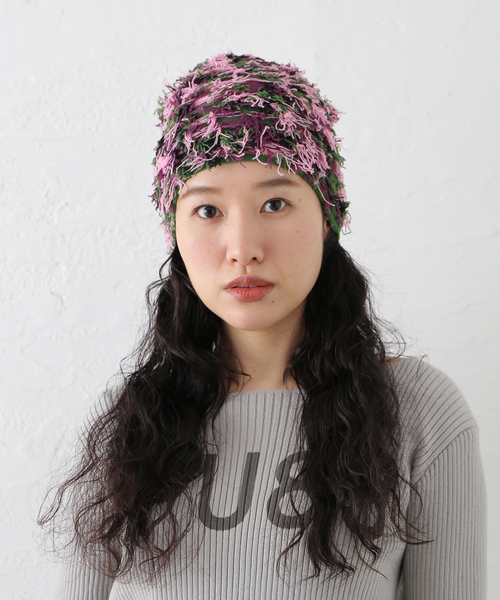 b.Eautiful/ビューティフル】b.e Camo Beanie C013-BN-005/006（ニット