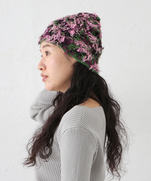 b.Eautiful/ビューティフル】b.e Camo Beanie C013-BN-005/006（ニット