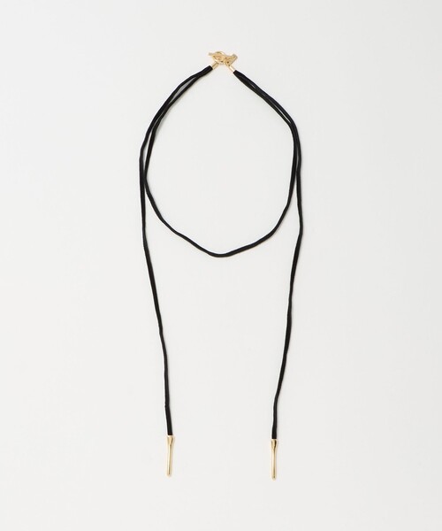 green label relaxing（グリーンレーベルリラクシング）の「起毛コード＆バー ネックレス（ネックレス・レディース・シルバー/ゴールド・FREE）」の5枚目の写真