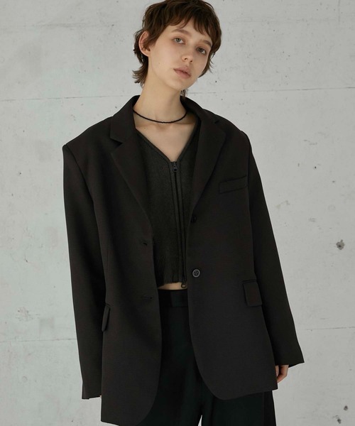 LA PEAU DE GEM（ラポドゥジェム）の「【LA PEAU DE GEM】fake pocket cardigan/フェイクポケットカーディガン（カーディガン/ボレロ・レディース・ブラック/グレー・FREE）」の14枚目の写真