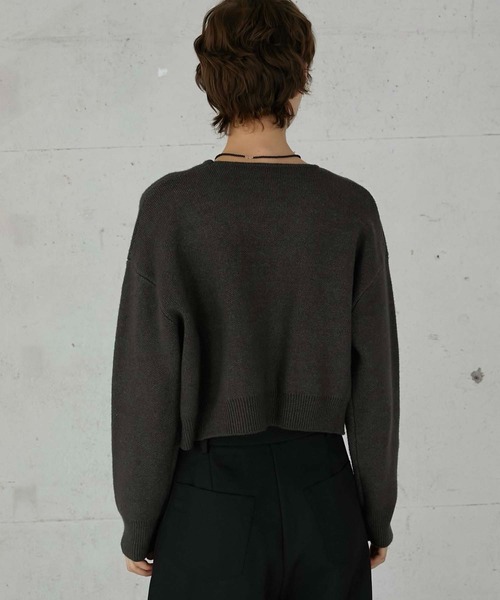 LA PEAU DE GEM（ラポドゥジェム）の「【LA PEAU DE GEM】fake pocket cardigan/フェイクポケットカーディガン（カーディガン/ボレロ・レディース・ブラック/グレー・FREE）」の11枚目の写真