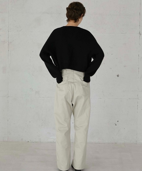 LA PEAU DE GEM（ラポドゥジェム）の「【LA PEAU DE GEM】fake pocket cardigan/フェイクポケットカーディガン（カーディガン/ボレロ・レディース・ブラック/グレー・FREE）」の9枚目の写真