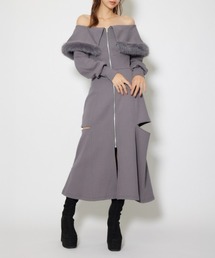 セール】スカーフ付きマーメイドニットワンピース 春服（ワンピース