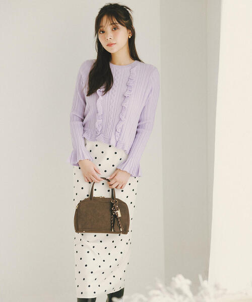 NATURAL BEAUTY BASIC（ナチュラルビューティーベーシック）の「◇ドットサテンタイトスカート（スカート・レディース・ホワイト系その他/ブラック系その他・P/S/MEDIUM）」の20枚目の写真