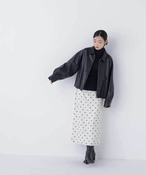 NATURAL BEAUTY BASIC（ナチュラルビューティーベーシック）の「◇ドットサテンタイトスカート（スカート・レディース・ホワイト系その他/ブラック系その他・P/S/MEDIUM）」の18枚目の写真