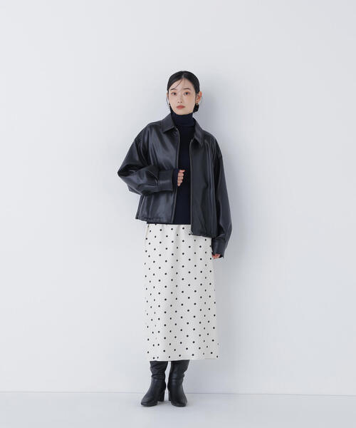 NATURAL BEAUTY BASIC（ナチュラルビューティーベーシック）の「◇ドットサテンタイトスカート（スカート・レディース・ホワイト系その他/ブラック系その他・P/S/MEDIUM）」の15枚目の写真