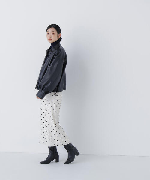 NATURAL BEAUTY BASIC（ナチュラルビューティーベーシック）の「◇ドットサテンタイトスカート（スカート・レディース・ホワイト系その他/ブラック系その他・P/S/MEDIUM）」の14枚目の写真