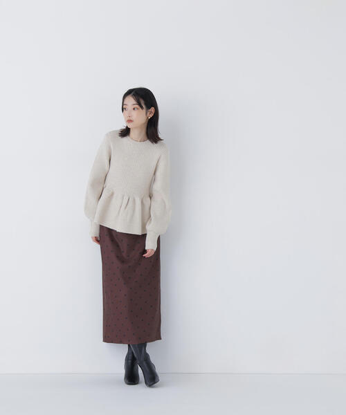 ◇ドットサテンタイトスカート（スカート）｜NATURAL BEAUTY BASIC
