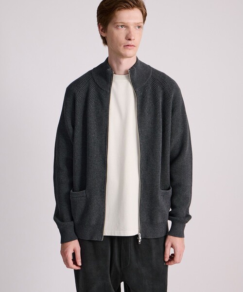 Saturdays NYC（サタデーズ ニューヨークシティ ）の「Henderson Zip Thru Knit（ニット/セーター・メンズ・ブルー/グレー・XL/M/L）」の3枚目の写真