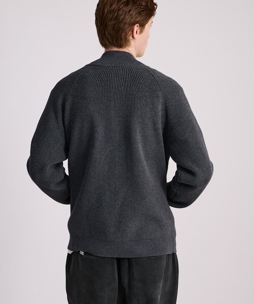 Saturdays NYC（サタデーズ ニューヨークシティ ）の「Henderson Zip Thru Knit（ニット/セーター・メンズ・ブルー/グレー・XL/M/L）」の4枚目の写真