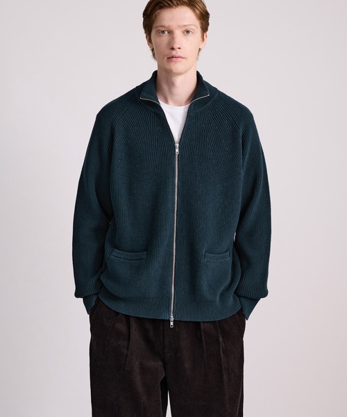Saturdays NYC（サタデーズ ニューヨークシティ ）の「Henderson Zip Thru Knit（ニット/セーター・メンズ・ブルー/グレー・XL/M/L）」の2枚目の写真