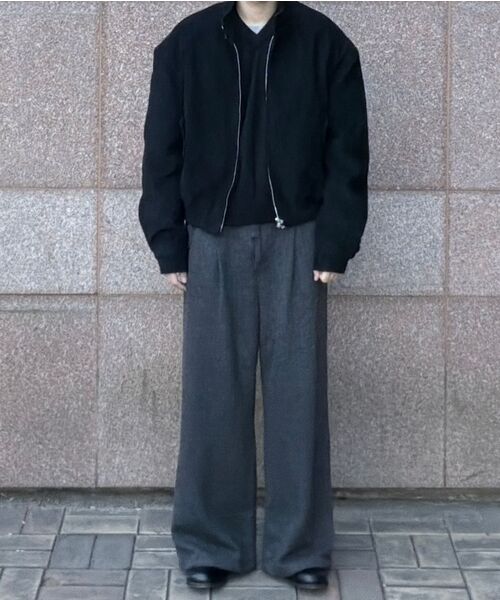 DNSR(ディーエヌエスアール)の「ニットバンディングワイドパンツチャコール(その他パンツ・メンズ・その他・LARGE/MEDIUM/SMALL)」の6枚目の写真