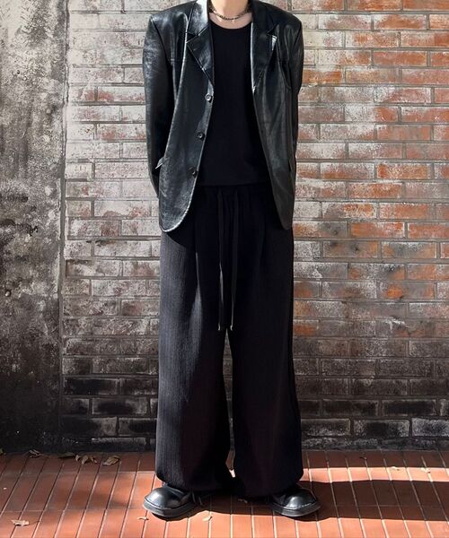 DNSR(ディーエヌエスアール)の「ニットバンディングワイドパンツチャコール(その他パンツ・メンズ・その他・LARGE/MEDIUM/SMALL)」の11枚目の写真