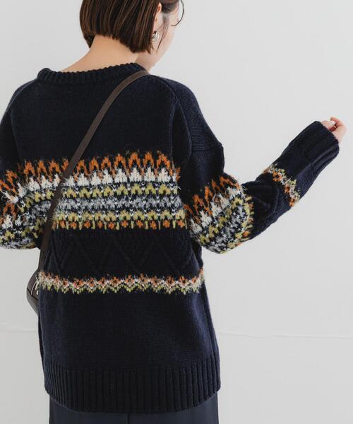 セール】F by ROSSO ノルディック柄ニットプルオーバー（ニット