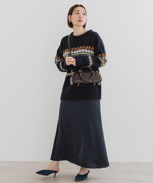 【新品同様】ドゥロワー ノルディック柄 ウール ニット 黒　1　Drawer 35557668_B_02_215.jpg