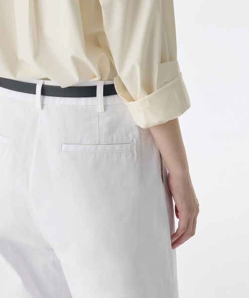 MUSINSA STANDARD WOMAN（ムシンサスタンダードウーマン）の「ウィメンズコットンワイドバミューダショーツ[ホワイト]（その他パンツ・レディース・その他・30/24/25/26/27/28/29）」の7枚目の写真