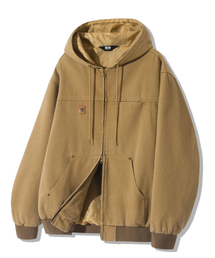 TRILLION（トリリオン）の「Vintage Washed Canvas Work Hooded Zip-Up [Beige]（パーカー）」