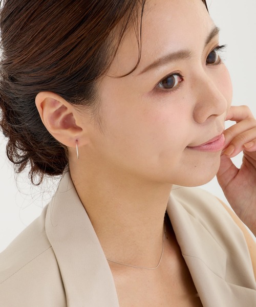 CALIN　STANDARD（カリンスタンダード）の「◆金属アレルギー対応◆◆made in japan◆フープフックピアス（ピアス（両耳用）・レディース・ゴールド/シルバー・FREE）」の6枚目の写真