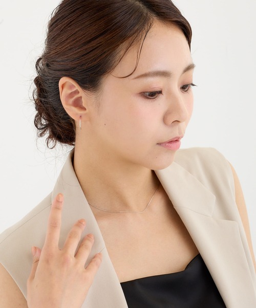 CALIN　STANDARD（カリンスタンダード）の「◆金属アレルギー対応◆◆made in japan◆フープフックピアス（ピアス（両耳用）・レディース・ゴールド/シルバー・FREE）」の7枚目の写真